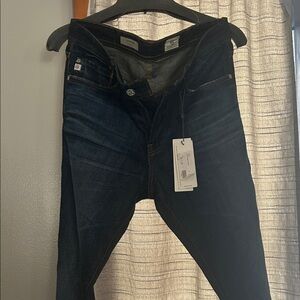 AG Adriano Goldschmied Men's Straight Jeans - Dark Blue